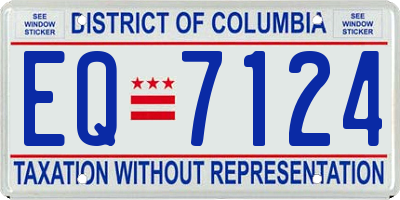 DC license plate EQ7124