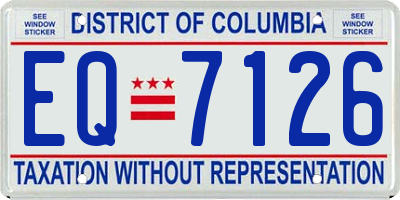 DC license plate EQ7126