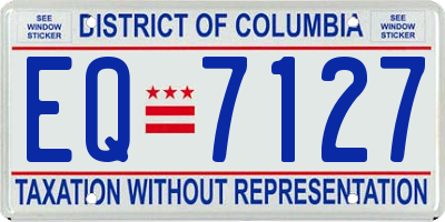 DC license plate EQ7127