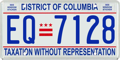 DC license plate EQ7128