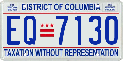 DC license plate EQ7130