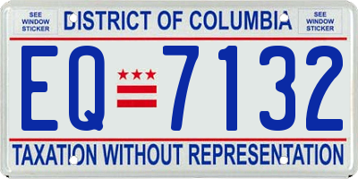DC license plate EQ7132