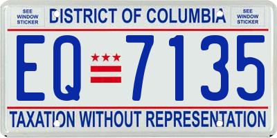 DC license plate EQ7135