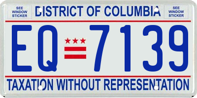 DC license plate EQ7139