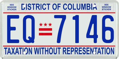 DC license plate EQ7146