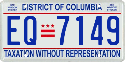DC license plate EQ7149