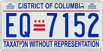 DC license plate EQ7152