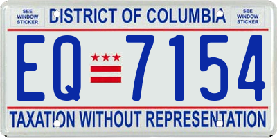 DC license plate EQ7154