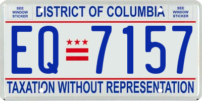 DC license plate EQ7157