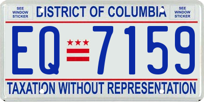 DC license plate EQ7159