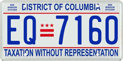 DC license plate EQ7160