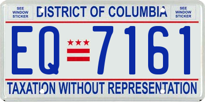 DC license plate EQ7161