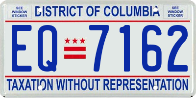 DC license plate EQ7162