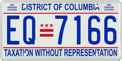 DC license plate EQ7166