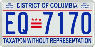 DC license plate EQ7170