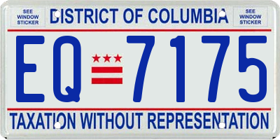 DC license plate EQ7175