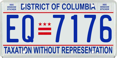DC license plate EQ7176
