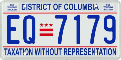 DC license plate EQ7179