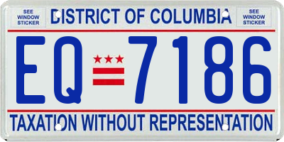 DC license plate EQ7186