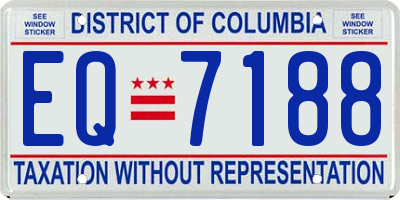 DC license plate EQ7188