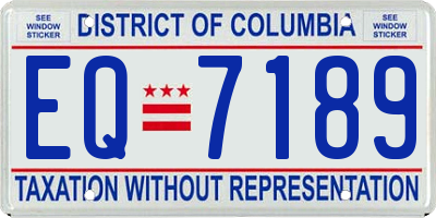 DC license plate EQ7189