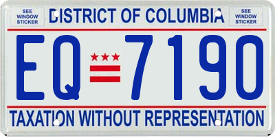 DC license plate EQ7190