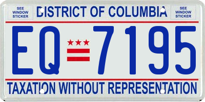 DC license plate EQ7195
