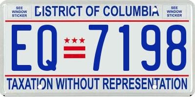 DC license plate EQ7198