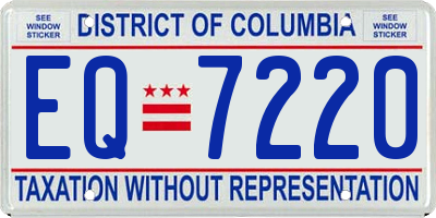 DC license plate EQ7220
