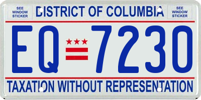 DC license plate EQ7230