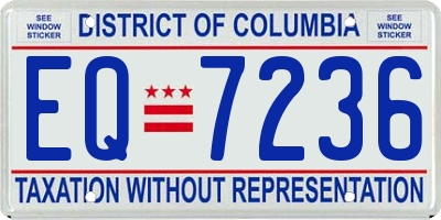 DC license plate EQ7236