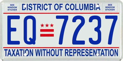 DC license plate EQ7237