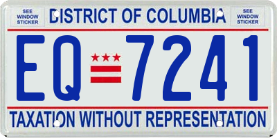 DC license plate EQ7241