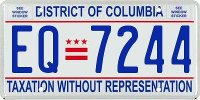 DC license plate EQ7244