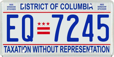 DC license plate EQ7245