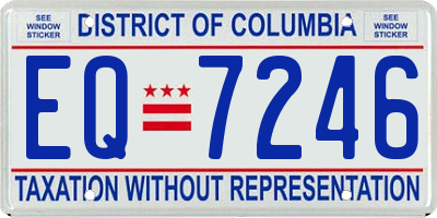 DC license plate EQ7246
