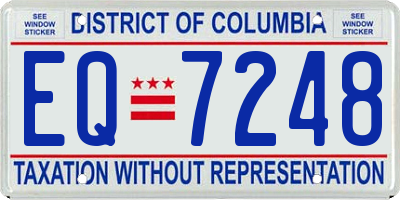 DC license plate EQ7248