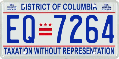 DC license plate EQ7264