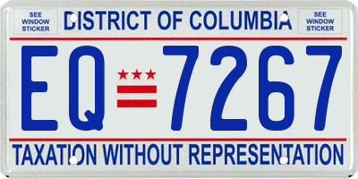DC license plate EQ7267