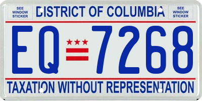 DC license plate EQ7268