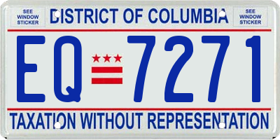 DC license plate EQ7271