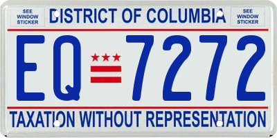 DC license plate EQ7272
