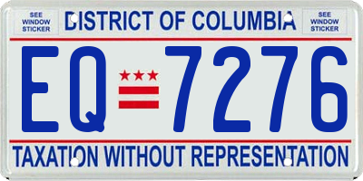 DC license plate EQ7276