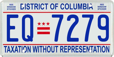 DC license plate EQ7279