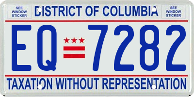 DC license plate EQ7282