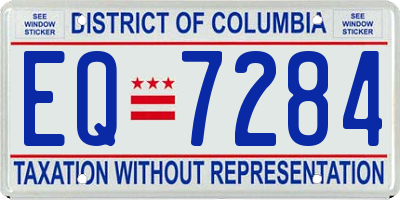 DC license plate EQ7284