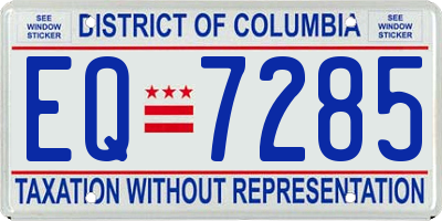 DC license plate EQ7285