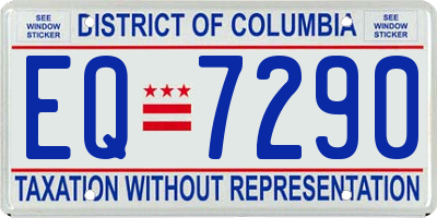 DC license plate EQ7290