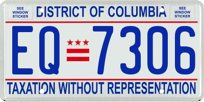 DC license plate EQ7306