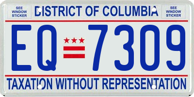 DC license plate EQ7309